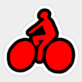 Red bicycle Sticker